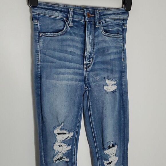 AMERICAN Eagle next level stretch size 2 highest rise jeggings - Picture 1 of 8